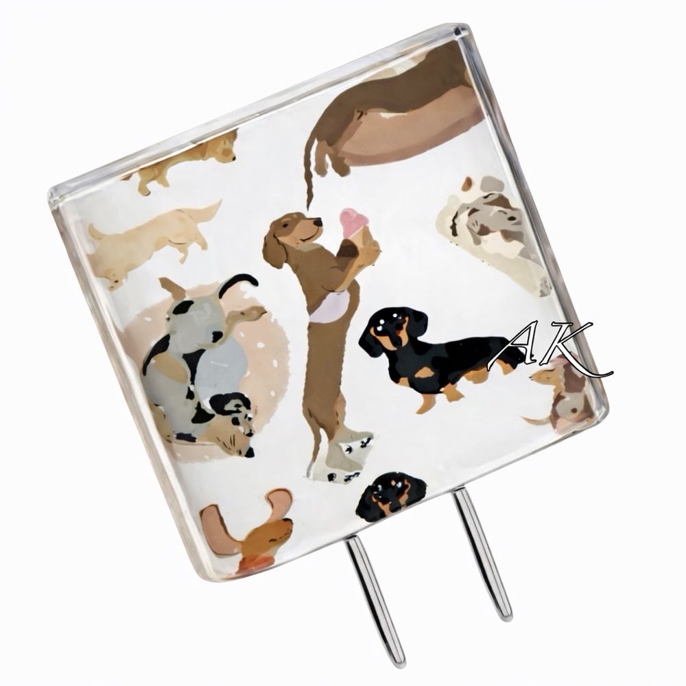 Dachshund USB-C Wall Charger & Cover 🐾 Doxie Wiener